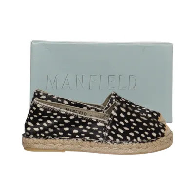 Espadrilles (Noir, Blanc) de Manfield Cuir