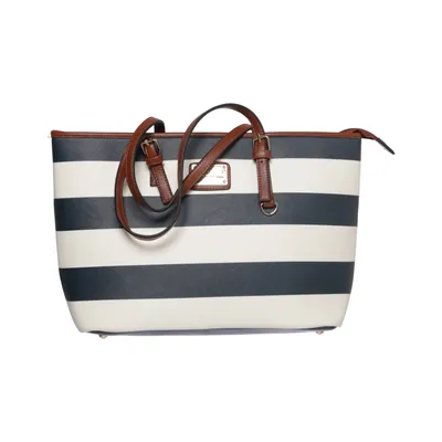 Handtas (Blauw, Wit, Bruin) van NYPD Polyester, Polyurethaan