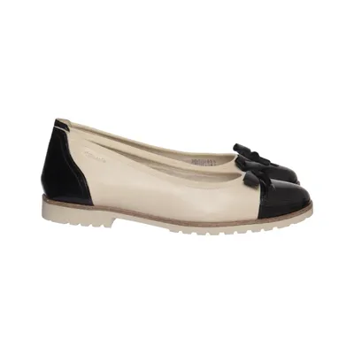 Ballerinaskor (Beige, Svart) från Tamaris Skinn, Polyester
