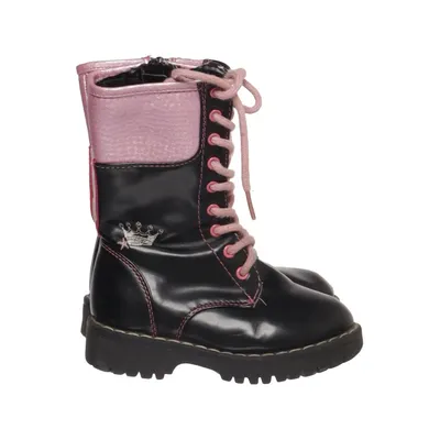Bottes à lacets (Noir, Rose) de Melton