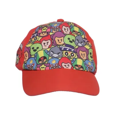 Baseball cap (Red, Multicolored) from Brawl Stars Polyester