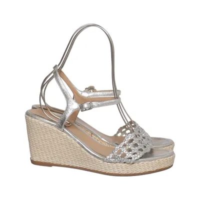 Chaussure compensées (Argent, Beige) de Unisa Cuir