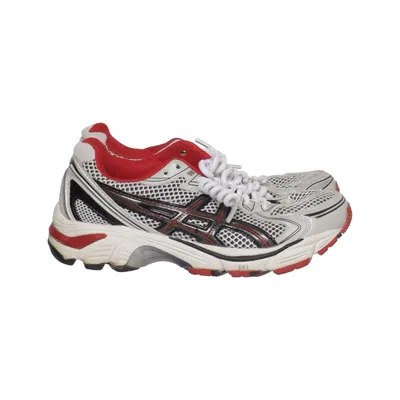 Running shoes (White, Red, Silver) from Asics Faux leather