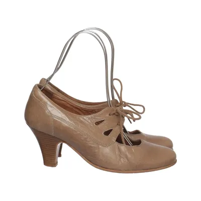 High heels (Beige) from Roots Leather