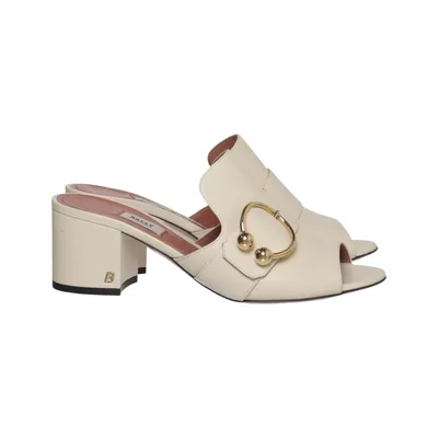 Mules (Blanc) de Bally Cuir