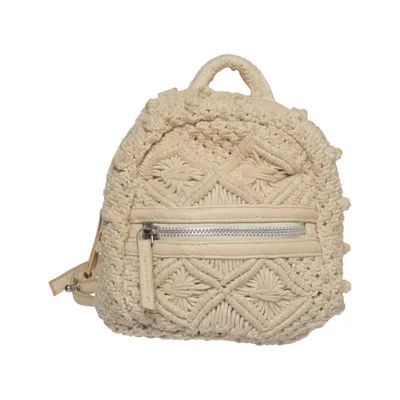 Rugzak (Beige) van Zara Basic Collection Katoen, Linnen