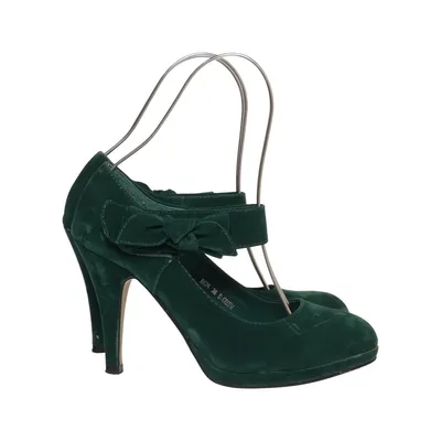Heeled boots (Green) from Super Me Leather