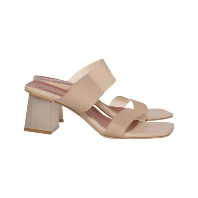 Sandales à talons hauts (Beige) de Lumi Cuir