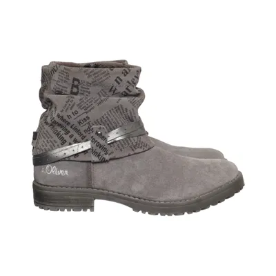 Boots (Grå) från s.Oliver Skinn, Mocka