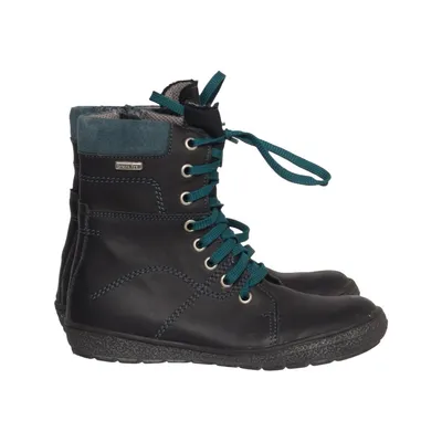 Bottes à lacets (Noir, Bleu) de Däumling Cuir