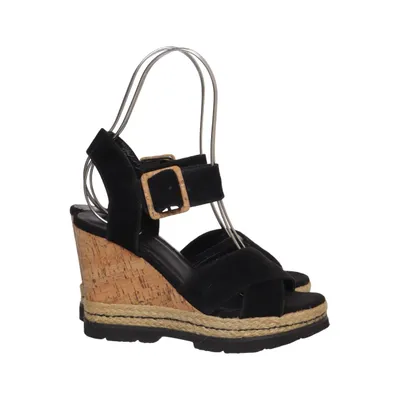 Chaussure compensées (Noir) de SPM Cuir