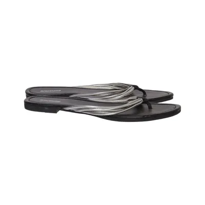 Teenslippers (Zwart, Zilver) van Graceland Leer