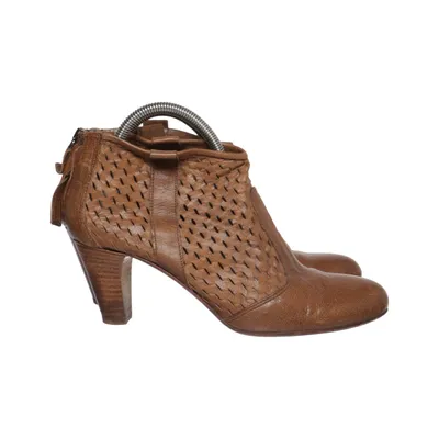 Heeled boots (Brown) from Progetto Leather