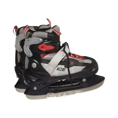 Schlittschuhe (Schwarz, Grau, Rot) von Power Leder