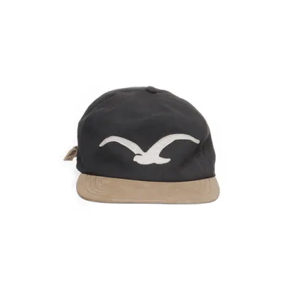 Cap (Black, Beige) from Cleptomanicx Cotton, Leather, Polyester