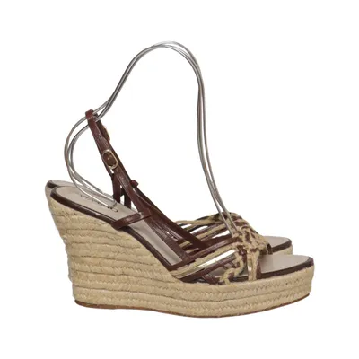 Wedges (Brown, Beige, Gold) from Via Uno Leather