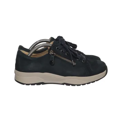Sneakers (Blue, Beige) from Helvesko Leather