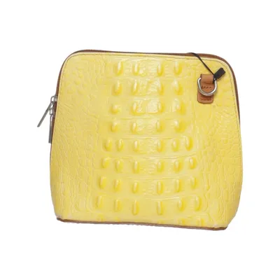 Shoulder-bag (Yellow, Brown) from vera pelle