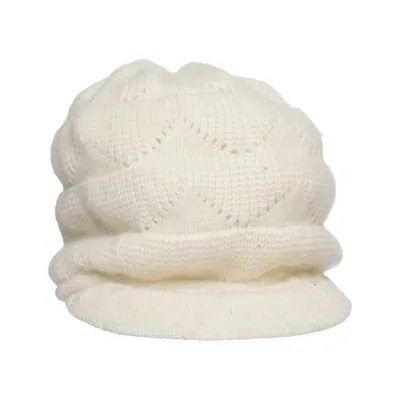 Cap (White) Acrylic, Angora