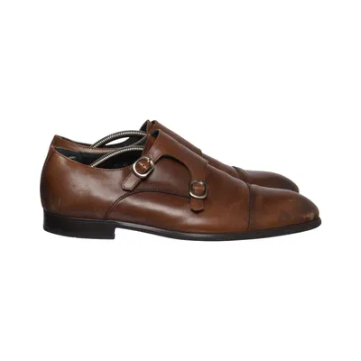 Monk strap shoes (Brown) from TGA by Ahler Leather