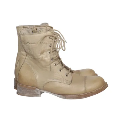 Bottes à lacets (Beige) de Cavalet Cuir