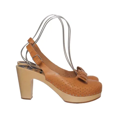 Sabots (Marron) de Swedish Hasbeens Cuir
