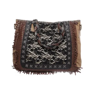 Handväska (Beige, Svart, Brun) Skinn