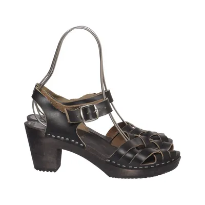 Sabots (Noir) de Swedish Clogs Cuir