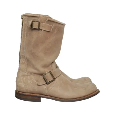 Ankle boots (Beige) from Dainite Leather