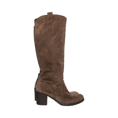 Bottes (Marron) de Via Vai Cuir, Daim