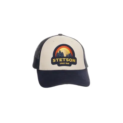 Truckerkeps (Blå, Beige, Svart) från Stetson Bomull, Polyester