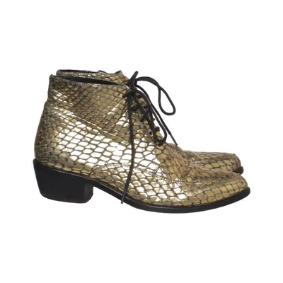 Bottes à lacets (Or) de Stine Goya Cuir