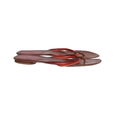 Flip-flops (Brown, Red) from Miss Sixty Leather
