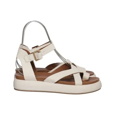 Sandals (White, Brown) from Inuovo Leather