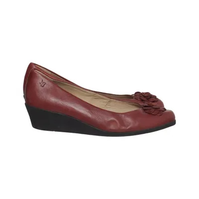 Chaussure compensées (Rouge) de Caprice Cuir