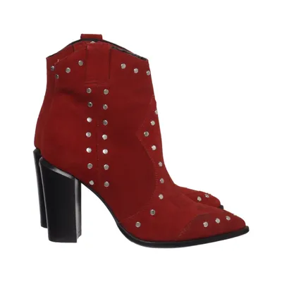 Bottes à talons (Rouge) de Bronx Cuir