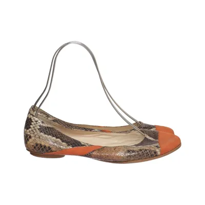 Ballerines (Marron, Orange, Multicolore) de L.K. Bennett Cuir