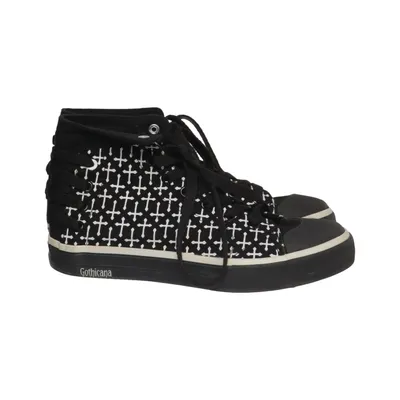 Canvas Sneaker (Schwarz, Weiß) von Gothicana by EMP