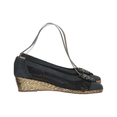 Chaussure compensées (Bleu, Or) de La Badia