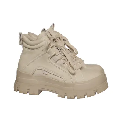 Snørestøvler (Beige) fra Buffalo Kunstlæder
