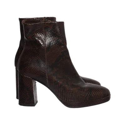 Heeled boots (Brown) from Clou Leather