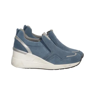 Chaussures d'été en toile (Bleu, Argent) de Airsoft Cuir