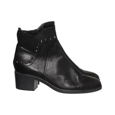 Bottes à talons (Noir) de Helen Billkrantz Cuir