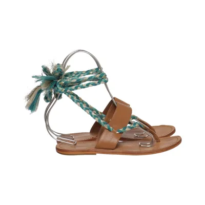 Sandals (Brown, Turquoise) from Bocage Leather