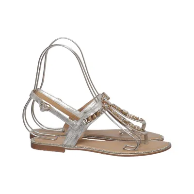 Sandals (Silver, Beige) from Wilady Leather