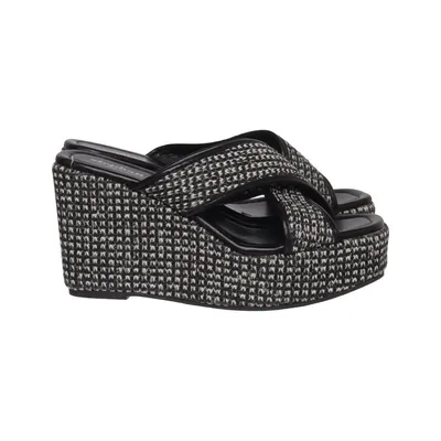 Chaussure compensées (Noir, Blanc) de Stephan Cuir