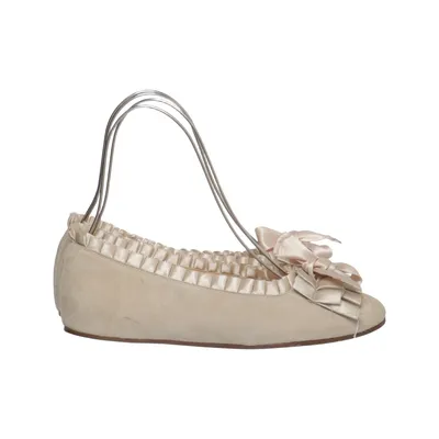 Ballet flats (Beige) from Footlight Leather
