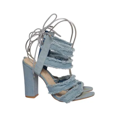 Sandaletter (Blå) från Le. Scarpe Bomull, Skinn