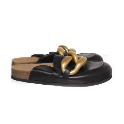 Mules (Noir, Or) de Marzio