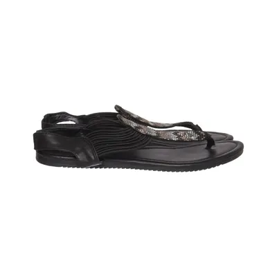 Sandalen (Zwart, Zilver) van Spicy Leer